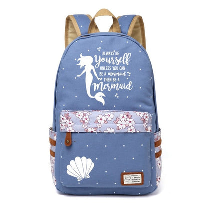Unicorn + Mermaid Canvas Backpack