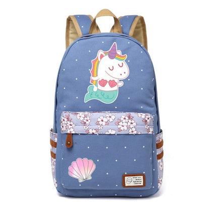 Mermicorn Canvas Unicorn Backpack