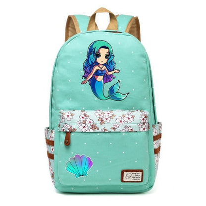Unicorn + Mermaid Canvas Backpack