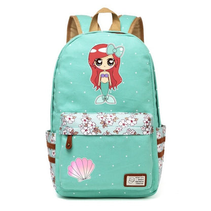 Unicorn + Mermaid Canvas Backpack