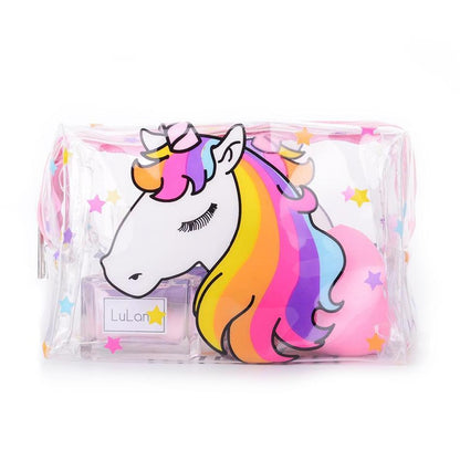 Transparent Unicorn Cosmetic or Pencil Bag