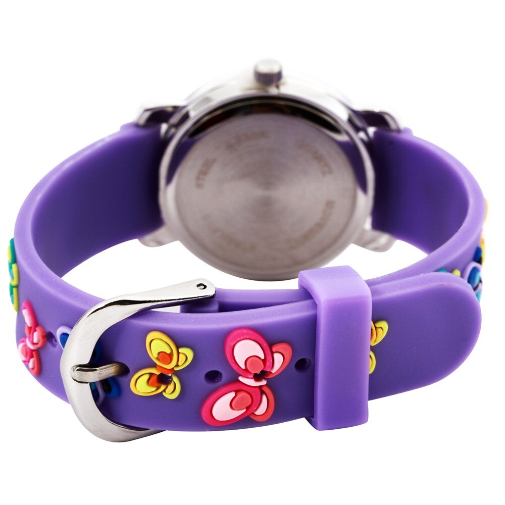Educational Butterflies Waterproof Girl's Watch