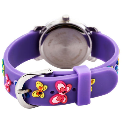 Educational Butterflies Waterproof Girl's Watch