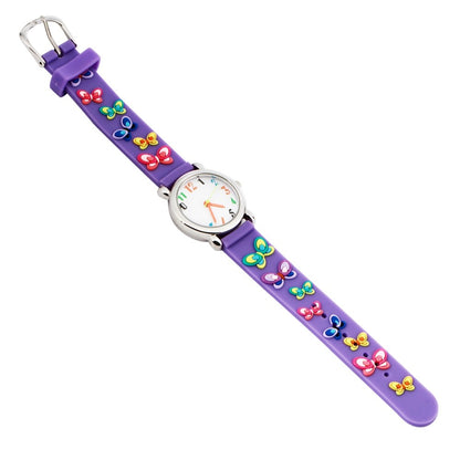Educational Butterflies Waterproof Girl's Watch