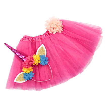 Baby Girls 2-Piece Unicorn Headband / Tutu Set