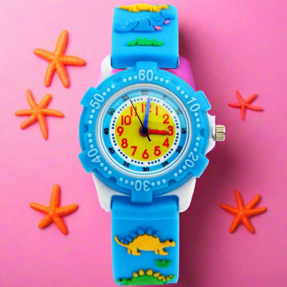 Dinosaur Blue Educational Waterproof Watch