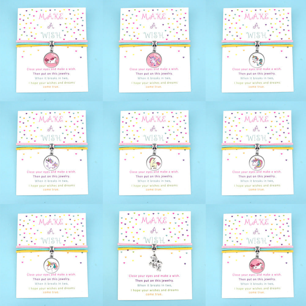 Make A Wish Rainbow Unicorn Charm Bracelet