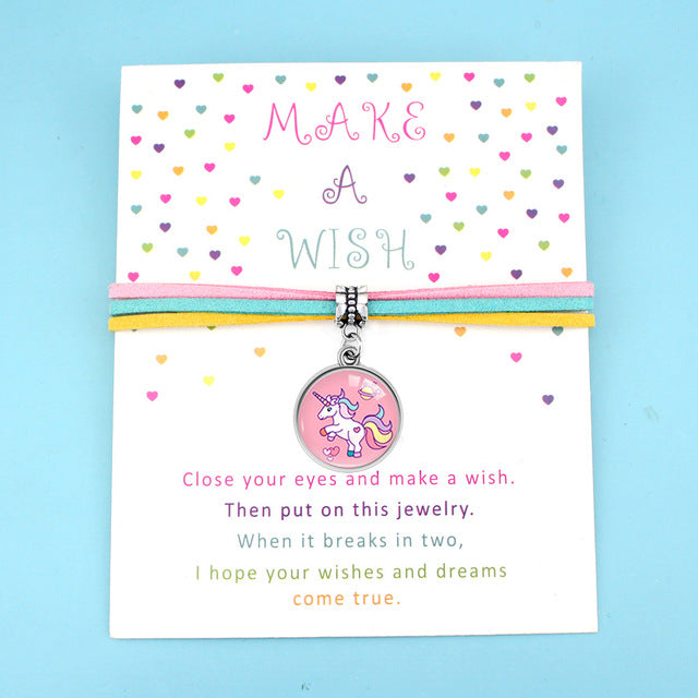 Make A Wish Rainbow Unicorn Charm Bracelet