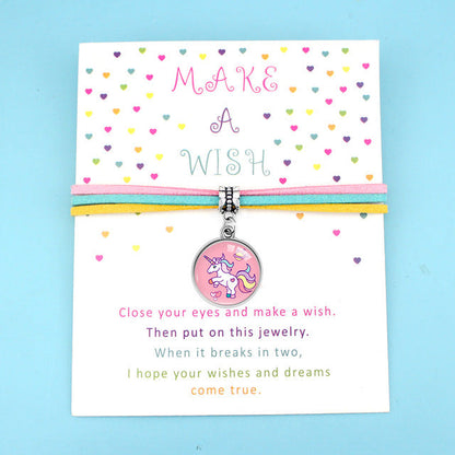 Make A Wish Rainbow Unicorn Charm Bracelet
