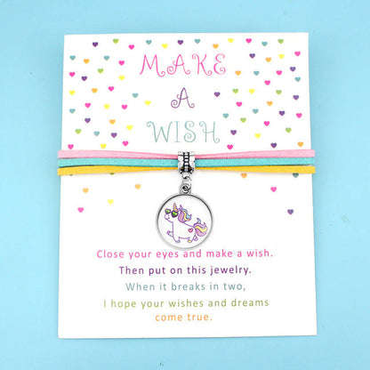 Make A Wish Rainbow Unicorn Charm Bracelet