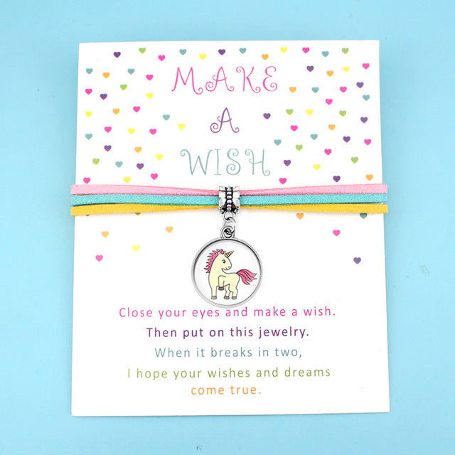 Make A Wish Rainbow Unicorn Charm Bracelet