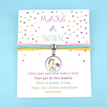 Make A Wish Rainbow Unicorn Charm Bracelet
