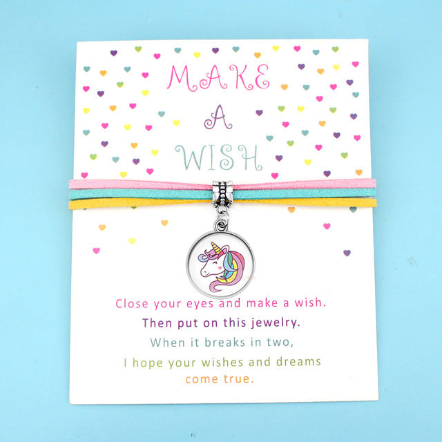 Make A Wish Rainbow Unicorn Charm Bracelet