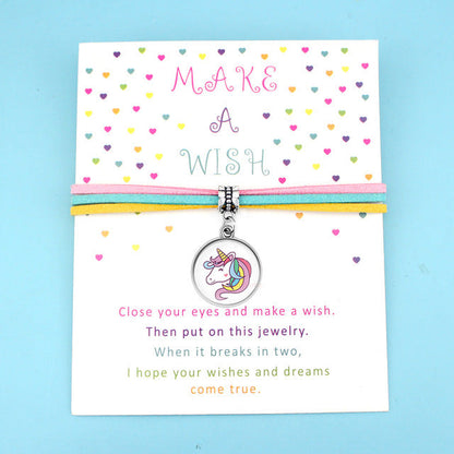 Make A Wish Rainbow Unicorn Charm Bracelet
