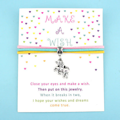 Make A Wish Rainbow Unicorn Charm Bracelet