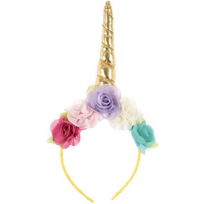 Kids Unicorn Horn Headband Flowers