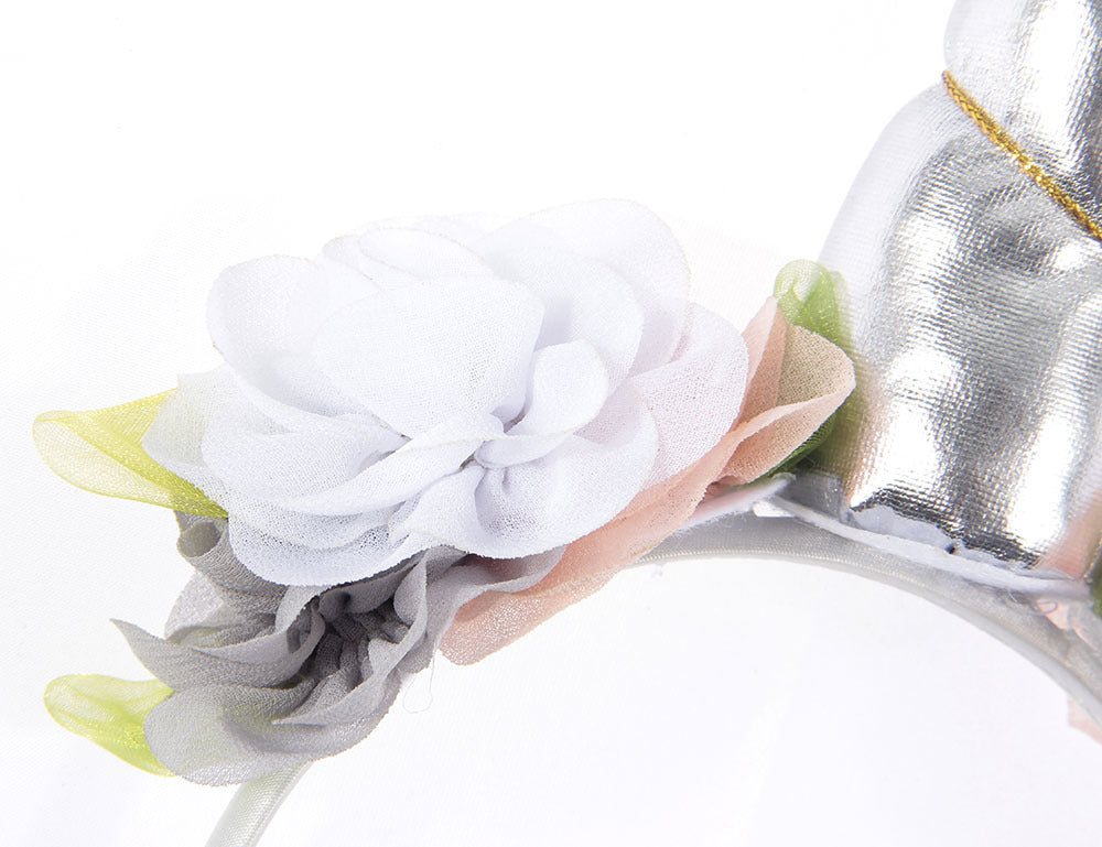 Kids Unicorn Horn Headband Flowers