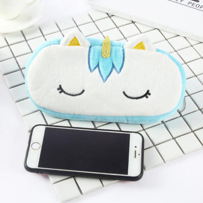 Cute Plush Baby Unicorn Pencil Bag Case
