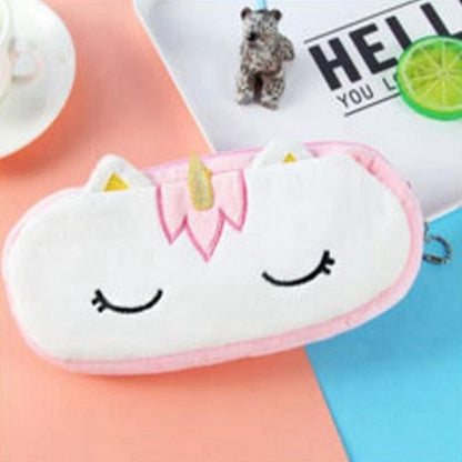 Cute Plush Baby Unicorn Pencil Bag Case