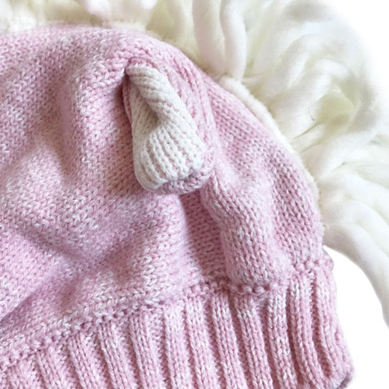 Baby / Toddler Knitted Wrap-Around Unicorn Winter Hat