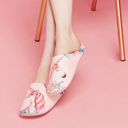 Floral Unicorn Memory Foam House Slippers