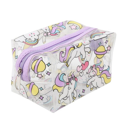 Transparent Unicorn Cosmetic or Pencil Bag