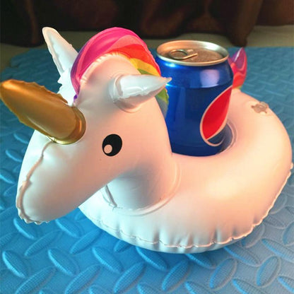 Rainbow Unicorn Inflatable Pool Cup Holder