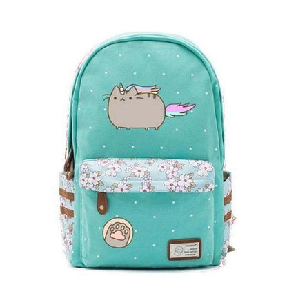 Unicorn Cat Caticorn Canvas Backpack