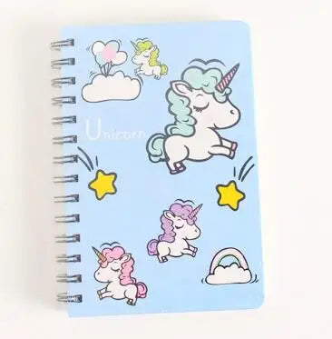 Kawaii Unicorn Ring Notebook