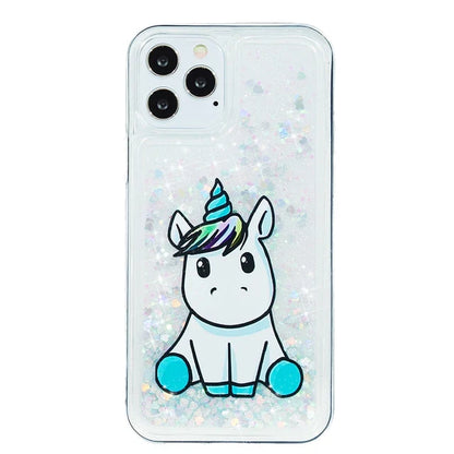 Unicorn Glitter Dynamic Liquid Case for iPhone 14 13 Pro Max 14 Plus 14ProMax