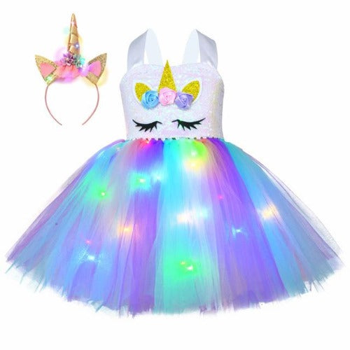 Sequin Top Unicorn LED Dress