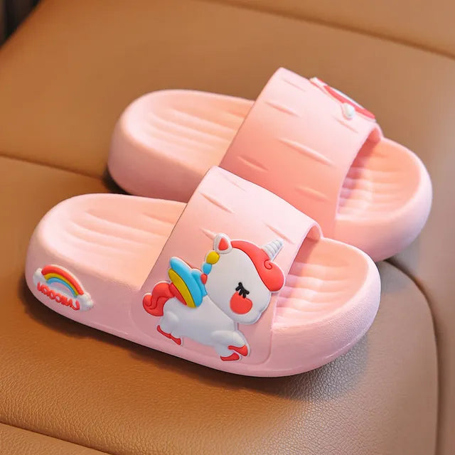 Girls Flying Unicorn Flip-Flops