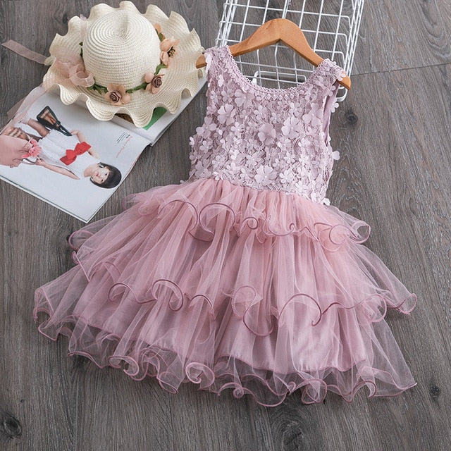 Floral Top Ruffle Tutu Dress