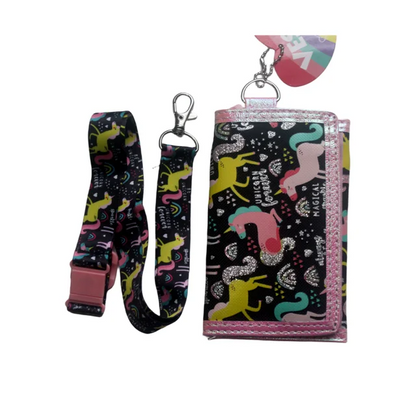 Unicorn Wallet with Lanyard Strap