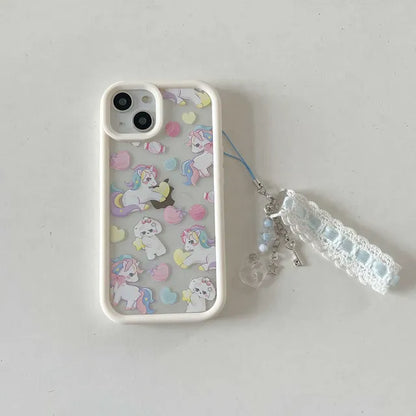 Clear Unicorn Phone Case For Iphone 14Pro 15Pro 12 13 14 15 Pro Max 14ProMax 13ProMax Cover