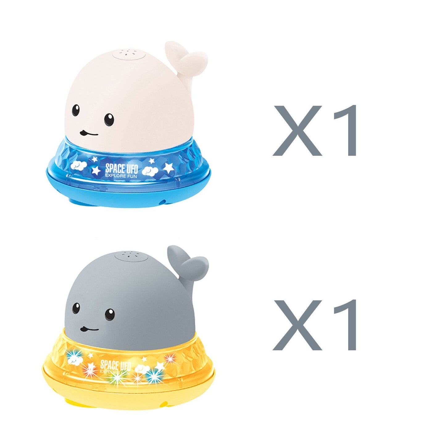 Whale Spray LED Water Toy with UFO Base - 1LoveBaby