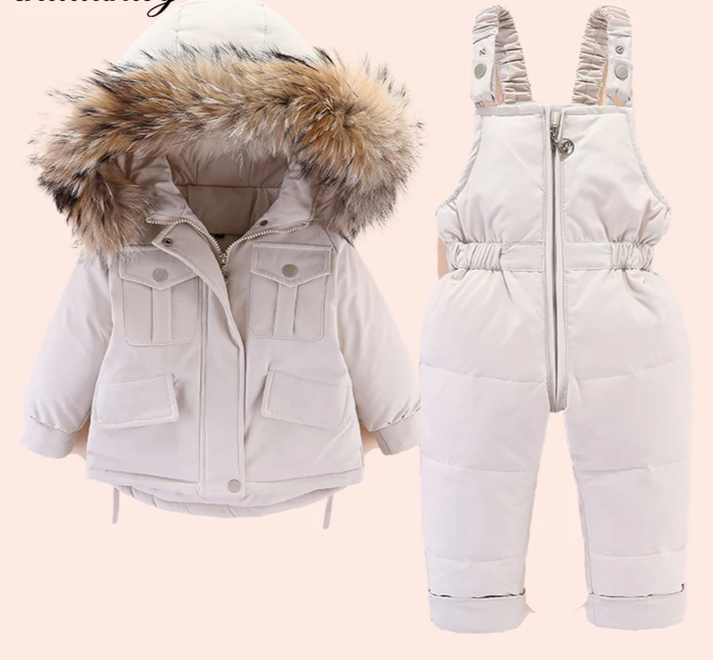 Children's Winter Set: Down Jacket + Jumpsuit