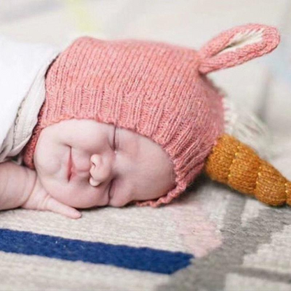 Baby / Toddler Knitted Wrap-Around Unicorn Winter Hat